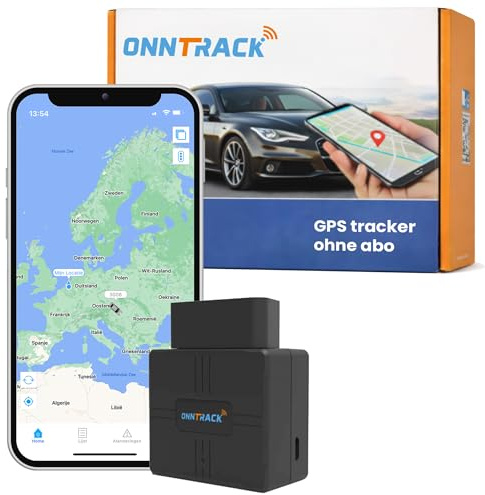 ONNTRACK OBD+ GPS Tracker Auto – Plug & Play Echtzeit GPS Live Tracking, Lebenslang kostenlos, OBD Peilsender ohne ABO, EU-Weite Abdeckung, App-Steuerung & Fahrtenhistorie