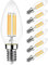 EXTRASTAR Bombilla Led de filamentos vintage E14(Casquillo Fino) - 600 Lúmenes - 3000K luz calida 6W paquete，No Regulable - 6 unidades