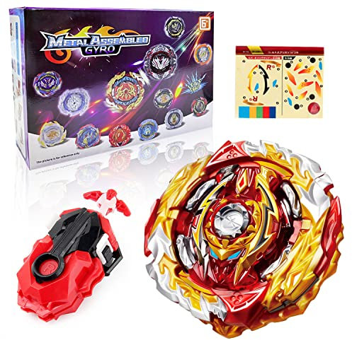 Acebwhtoy Bey Burst Turbo Starter Set, Metal Fusion Kampfkreisel mit Launcher, Kinder Spielzeug Geschenk für Weihnachten, Geburtstag, Kreisel für Kinder ab 6 Jahren