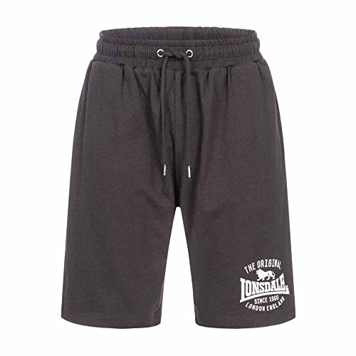 Lonsdale Herren Shorts Normale Passform TRAPRAIN Black/White 3XL 117437