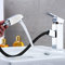 Rubinetto bagno lavabo con doccetta estraibile acciaio inossidabile acqua calda e fredda con 2 tubi inclusi miscelatore allungabile