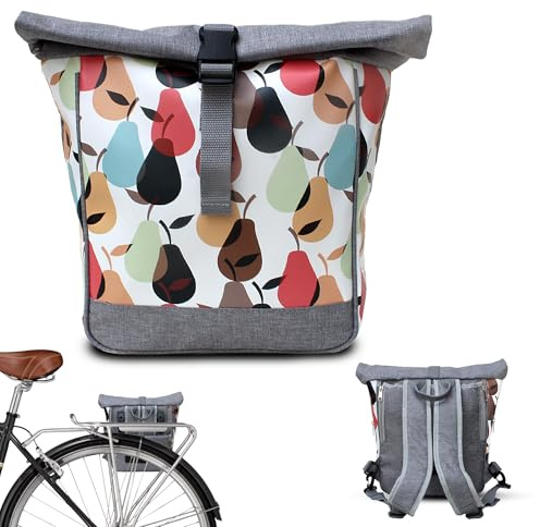 Ikuri Kleine Kombi Fahrradtasche/Rucksack 20-26’’ für Kinder Falträder Klappräder aus Plane – Modell Peras