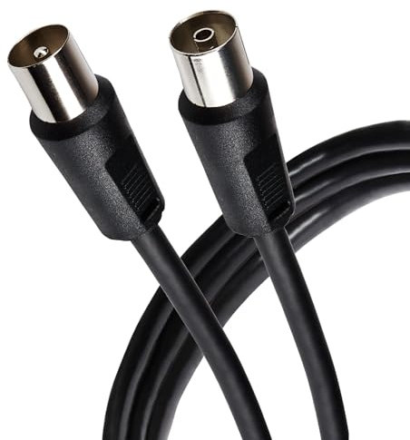 Maplin TV Aerial Extension Cable 1M Coaxial Cable RF Male to RF Female