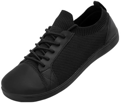 Treer Chaussures Pieds Nus Femme Homme Été Élastique Chaussures Pieds Larges Légères Tricotées Barefoot Confort Chaussures Minimalistes avec Semelle à Chute Zéro Barefoot Shoes Running Sneakers
