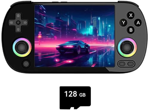 NULA RG40XX H Retro Handheld Spielkonsole, mit 13000+Spiele 64G+128G & RGB-Beleuchtung, 4,0-Zoll-IPS-Bildschirm Linux System Arcade ARM Cortex-A53, Support Bluetooth 5G WiFi Battle