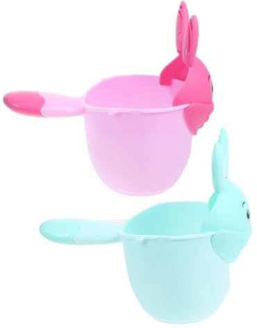Beaupretty 2 Stück-pack Shampoo Spülbecher aus Sicherem Pp Niedliche Tiermotive Leichter Ausguss Badezubehör für Neugeborene und Kleinkinder Farbenfroher Wasserschöpfer