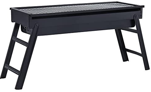 Furniture Select Campinggrill aus Stahl, tragbar, 60 x 22,5 x 33 cm