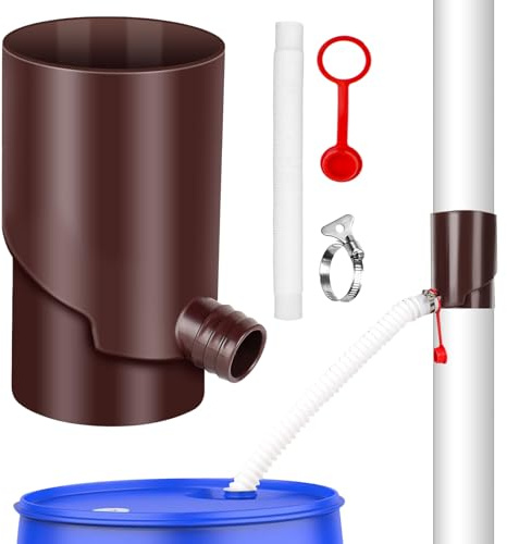 Barile di raccolta 'acqua piovana - Kit di derivazione del barile di pioggia resistente ai raggi UV e alle intemperie,Barili di pioggia portatili per raccogliere l'acqua piovana delle grondaie