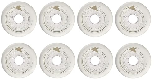 JCCHT 88A Wear Resistant PU Inline & Roller Skate Wheels 80mm 76mm 72mm for Inline Skate Surfboard Casterboard Waveboard Street Surfing 8 Pack,80mm