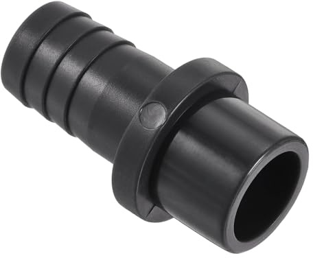 TA-VIGOR Raccord de tuyau en PVC, 16 mm x 20 mm, adaptateur de tube droit pour tuyau d'eau, irrigation, jardin, plomberie (1 pièce, noir)