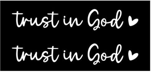 Autocollants pour fenêtre de voiture - Trust in God - Décalcomanies - Accessoires de verre de vue arrière pour homme, femme, famille et amis