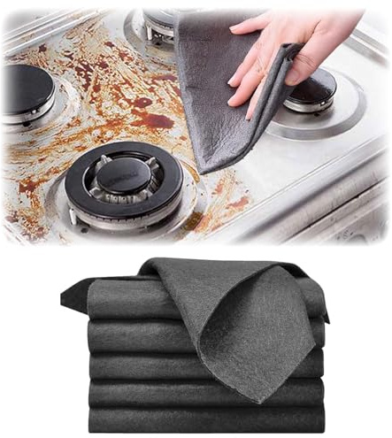 JOHNBOLIN 2025 Neu Magisches Reinigungstuch Verdickt, Fusselfreie Mikrofasertücher Wiederverwendbar, Streifenfreie Putzlappen für Küche, Geschirr, Staub & Auto, Wundertuch für Haushalt (5)