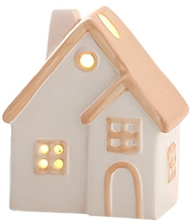 Portavelas para Velas Tea Light,Casita Calada Portavelas con Diseño Cerámico,Diseño Rústico Romántico De Cerámica para Hogar | para Recepción Yoga Baño Meditación