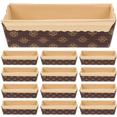 DEARMAMY 25 piezas Moldes De Papel Cuadrados Para Hornear Panes Y Tartas Resistente Alta Temperatura Para Repostería Y Eventos