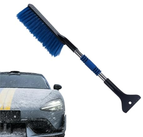 Raspador de hielo para automóvil - Cepillo de nieve extensible Removedor de ventanas 2 en 1 | Herramienta para quitar nieve y deshielo | Rascador ABS extensible para camiones SUV autocaravanas sedanes