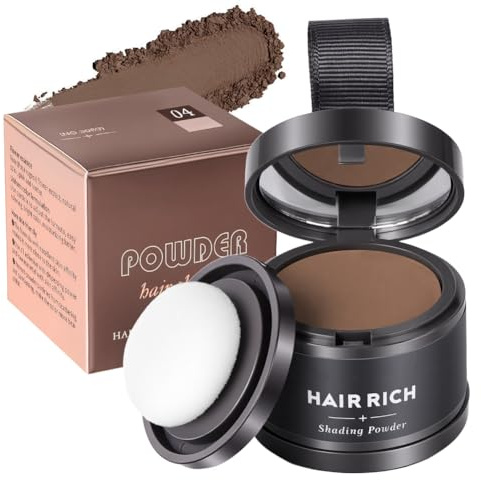 ALIIP Sombra para el Cabello, 4g Retocador de Raíces en Polvo Corrector de Raíces, Polvo para la Línea del Cabello Debilitado, Hairline Powder para Cubre Rápidamente Canas Mujer Hombre (Marrón Rojizo)