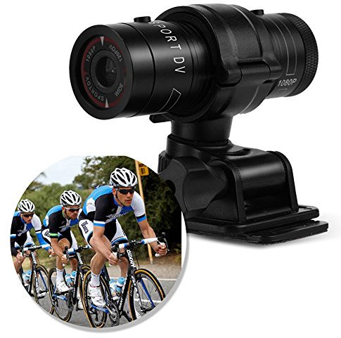 Diyeeni Sports Camcorder Videokamera (1280 x 720 Pixel, 30fps, 1/4 Zoll Sensor, 120° Weitwinkel, IPX4 Wasserdicht) HD Sports Aktion Kamera Videorekorder mit Fahrrad Halterung
