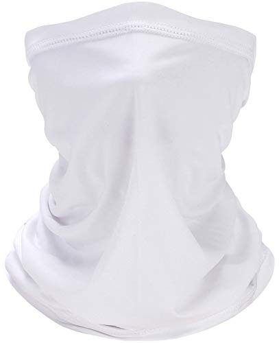 EasyULT Elastisch Schnelltrocknend Atmungsaktiv Weich Schlauchschal, Sonnenschutz Verschleißfest Schlauchschal Halstuch für Laufen/Wandern(Weiß)