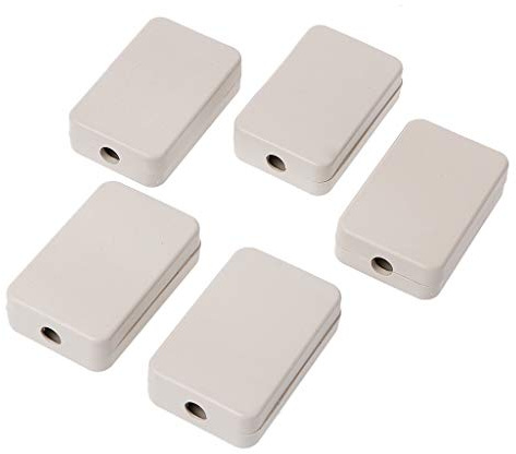 LLLucky 5 Pcs 55x35x15mm DIY Enclosure Instrument Case Plastic Electronic Project Box White