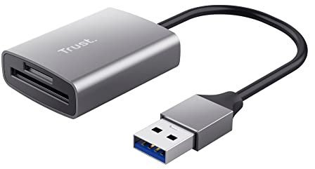 Trust - Trust Dalyx lettore di schede USB 3.2 Gen 1 (3.1 Gen 1) Alluminio