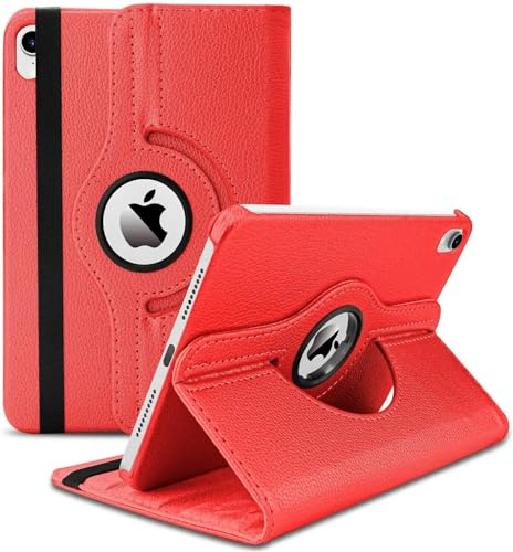 World Biz Étui rotatif pour iPad Air 10,9’’ 5e / 4e génération (2022/2020), Housse à rabat en cuir PU pivotante à 360° avec protection contre les chocs et fonction de mise en veille/réveil automatique