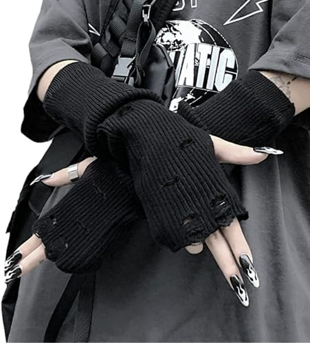 URAWESO Damen Uraweso Punk Goth Arm Warmers Gothic-Armstulpen (1er Pack)