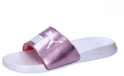 PUMA Popcat 20 GirlPower, Slide Sandal Unisex Adulto, Passionfruit White, 37 EU