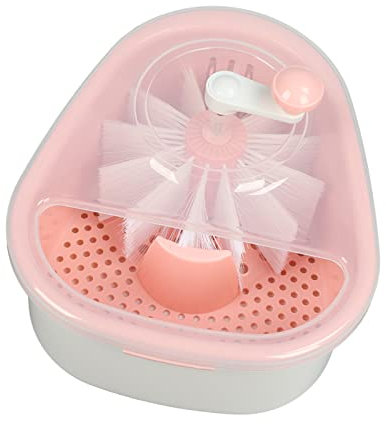 Salad Spinner with Storage Lid, Vegetable Washer Dryer Drainer, Quick and Easy Multi-Use Lettuce Spinner, Fruit Washer, Pasta and Fries Spinner(Pink)