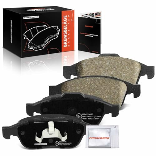Frankberg Brake Pad Set incl. 4x Pads Front Compatible with Zoe BFM C.a.p.t.u.r I H5 J5 Dokker MPV KE LodG.Y JS Duster HM Replace# 410607115R,410300379R