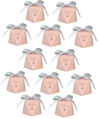 Gatuida 50 Stück Süßigkeitenboxen Für Hochzeiten Vataiky Geschenkboxen Bänder Stilvolle Partygeschenkboxen Für Geburtstagsfeiern