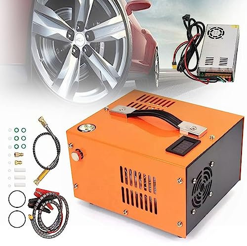 PCP Air Compressor, 4500 PSI/300 BAR Pressure Pointer Auto-Stop PCP Air Rifle Compressor, 30 MPa High-Pressure Electric Air Compressor Pump For Airgun Paintball Fighting And Diving