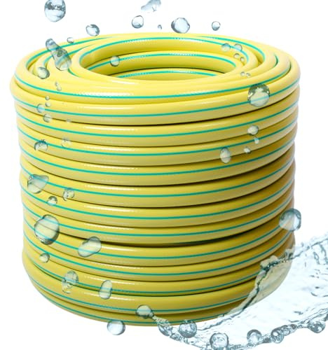 Schlauch Gartenschlauch 1/2 3/4 1 Zoll 20m 30m 50m Wasserschlauch 4-teiliges Anschluss-Set Gelb Grün Varianten (3/4 Zoll 20m Gelb)