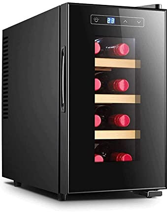 Suuim Enfriador de Vino de 23 L, refrigerador termoeléctrico para Vino de 8 Botellas, 0,65 pies cúbicos. ft. Bodega Independiente para Cocina pequeña, apartamento, condominio, cabaña, casa rodante