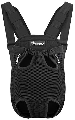 Mochila del Perro Adjustable, Bolso para Mascotas, Adjustable Bolsa Delantera, Bolsas de Transporte de Mascotas para Viajar, Senderismo, Camping, Talla L - Negro