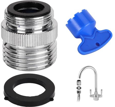 Adaptateur de Robinet pour Tuyau d'Arrosage, Kit d'Adaptateur de Robinet Avec Aérateur Connecteur de Tuyau d'Arrosage en Laiton pour Robinets d'Évier de Cuisine et de Salle de Bain