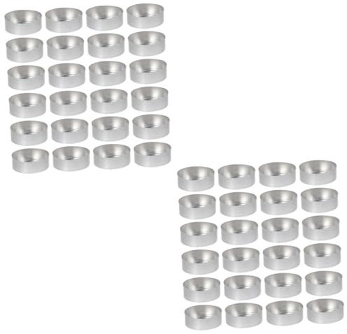 SEWOART 100stücke Teelichthalter Aus Aluminium Kerzenbecher Robuste Hitzebeständige Metallbehälter Für Teelichter Für Feste Hochzeiten Und Dekoration