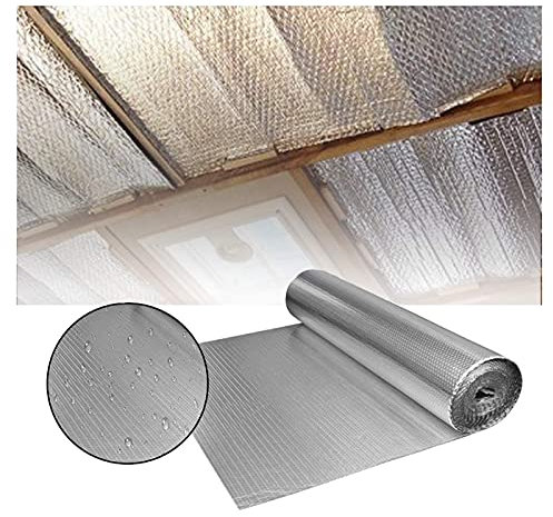 Foil Insulation Roll Radiator Reflector Foil, Radiator Reflector Foil Foil Insulation Roll Reflective Insulation Foil Vapour Barrier and Thermal Insulation Aluminium Foil Membrane(1x10m)