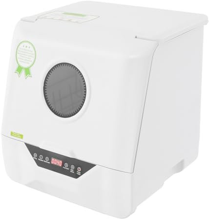 Tragbarer Tischgeschirrspüler, Mini-Geschirrspüler mit 4 Waschmodi,6 Liter Wassertank,LED-Anzeige,2 bis 5 Personen,für Wohnungen,Wohnmobile, Schlafsäle