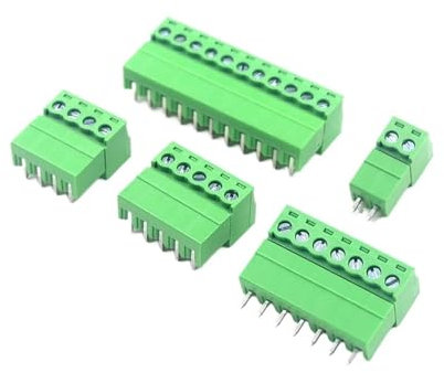 Aqxyju 5Pair 15EDG KF2EDG 3.5mm 3.81mm 3.96mm 5.08mm PCB Morsettiera a vite 2-14Pin Spina maschio Presa femmina Pin Header Connettore del cavo(Right Angle,5.08MM_7P)