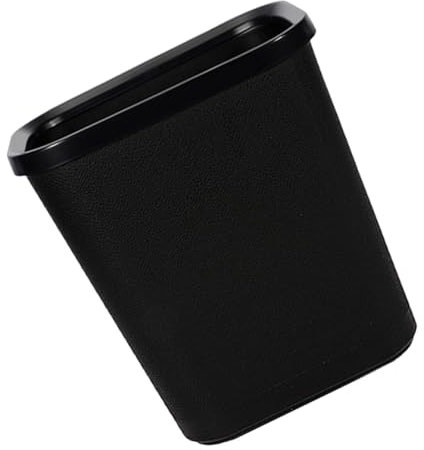 Didiseaon Poubelle Simple Rectangulaire 8 L en Plastique Noir, Compacte