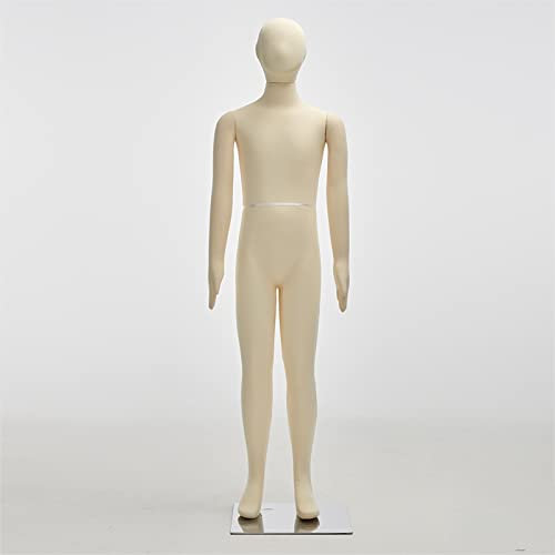 GLJTUO Kinder-Schneiderpuppe Ganzkörper, Kinder-Schneiderpuppen Zum Nähen 1 2 5 6 7 8 10 11 12 13 14 Jahre Alt Kleinkinder Teenager Torso-Manikin-Dummy, Mit Kopf-Arm-Basisstä,