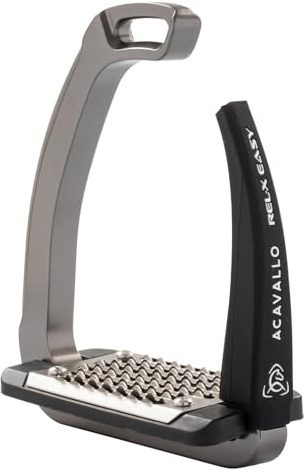 Acavallo Rel-X Easy - Estribos, talla única, titanio, juego de 2