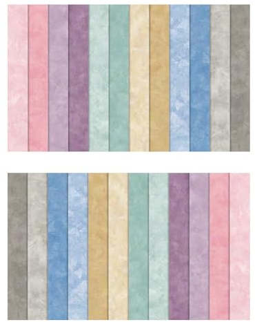 Pilyero 12 Colori in 24 Pezzi Carta Scrapbooking, Carta di Riso per Decoupage, Double Face, Motivo Bohemien, Adatto per Creare Riviste, Decorazioni Vintage, Junk Journal, 15*15 cm