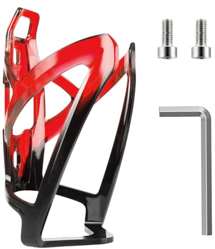 Bike Cup Holder,Universal Bike Water Bottle Cage,Drink Cup Holders with Screws,Lightweight Drinking Bottle Cage,Bicycle Cup Holder,Cycling Kettle for Road,Mountain and Kids Bikes (Red)