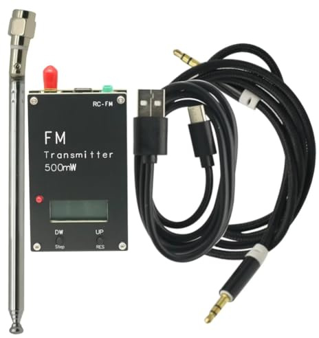 Vkyipg Émetteur FM, Émetteur Radio Affichage LCD, Stéréo Numérique, Fréquence Ajustable, Module Radio