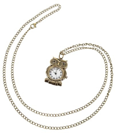 minkissy Vintage Taschenuhr im Eulen Design Unisex Retro Pocket Watch Leichte und Kompakte Kettenuhr für Damen und Herren für zu Weihnachten Halloween Muttertag und Vatertag