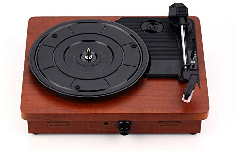 ZJFHEYUO Vinyl Record Player Portable Classic Gramophone Vinyl Record Player Antique Phonograph Simple Phonograph Built-in Speaker for Office