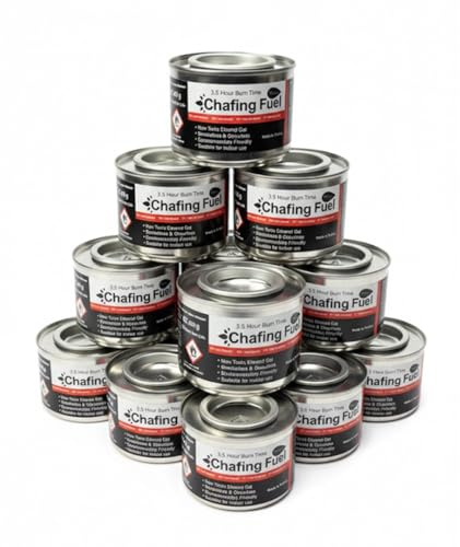 Chafing Fuel Gel, Ethanol Based, 3.5 Hour Burn Time, 12 Pack