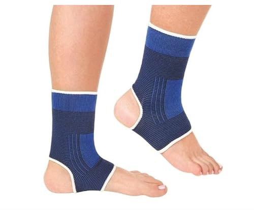 TATLA CRAFT 2 x fotled och ankelbandage – stödbandage för smärtlindring och stöd av fotled och fot – perfekt för sport, rehabilitering och daglig användning (M)