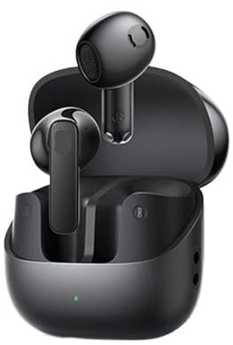 Generique Compatible avec Les écouteurs sans Fil Bluetooth 6.0 Semi-Ouverts adaptatifs en Temps réel BS1 NC(Black)